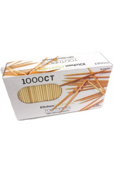 1000 Count 100% Natural Bamboo Toothpicks – Kitchen Essential