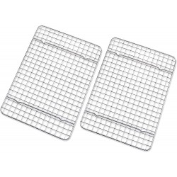 Checkered Chef Cooling Rack Set of 2 Stainless Steel Oven Safe Grid Wire Racks for Cooking & Baking 8” x 11 ¾"