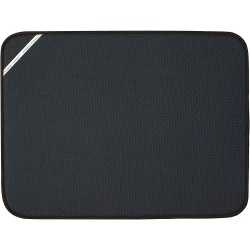 Envision Home 432801 Absorbent Reversible Microfiber Dish Drying Mat for Kitchen X-Large 18 Inch x 24 Inch XL Black