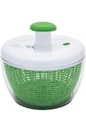 Farberware Easy to use pro Pump Spinner with Bowl Colander and Built in draining System for Fresh Crisp Clean Salad and Produce Large 6.6 quart Green