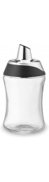 J&M Design Sugar Dispenser & Shaker For Coffee  Cereal  Tea & Baking with Pouring Spout and Lid for Easy Spoon Measuring Pour 7.5oz Glass Jar Container Dishwasher Safe