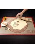 Non-slip Silicone Pastry Mat Extra Large with Measurements 28''By 20'' for Silicone Baking Mat Counter Mat Dough Rolling Mat,Oven Liner,Fondant Pie Crust Mat By Folksy Super Kitchen Red