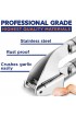 ORBLUE Garlic Press [Premium] Stainless Steel Mincer Crusher & Peeler Set Professional Grade Easy Clean Dishwasher Safe & Rust-proof