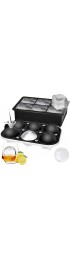 ROTTAY Ice Cube Trays Set of 2 Sphere Ice Ball Maker with Lid & Large Square Ice Cube Maker for Whiskey Cocktails and Homemade Keep Drinks Chilled