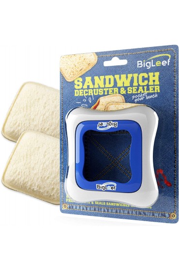 Sandwich Cutter Sealer and Decruster for Kids Remove Bread Crust Make DIY Pocket Sandwiches Non Toxic BPA Free Food Grade Mold Durable Portable Easy to Use Square