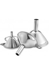 Stainless Steel Funnels 3pcs Mini Filling Kitchen Funnel Sizes Large To Small Funnels for Transferring Essential Oils Liquid Fluid Dry Ingredients & Powder Durable and Dishwash