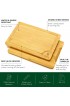 Wood Cutting Board Set Bamboo Cutting Board with Juice Groove Kitchen Chopping Board for Meat Butcher Block Cheese and Vegetables | Heavy Duty Serving Tray w Handles 3