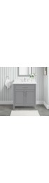 Bathroom Vanities| allen + roth Brinkhaven 30-in American Gray Undermount Single Sink Bathroom Vanity with White Engineered Stone Top - MX82390