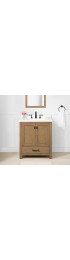 Bathroom Vanities| allen + roth Ronald 30-in Almond Toffee Undermount Single Sink Bathroom Vanity with White Engineered Stone Top - ZI85133