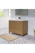 Bathroom Vanities| allen + roth Ronald 48-in Almond Toffee Undermount Double Sink Bathroom Vanity with White Engineered Stone Top - JG07364