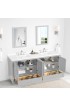 Bathroom Vanities| allen + roth Ronald 72-in Dove Gray Undermount Double Sink Bathroom Vanity with White Engineered Stone Top - EX73763