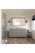 Bathroom Vanities| Virtu USA Caroline 60-in Cashmere Gray Undermount Double Sink Bathroom Vanity with Dazzle White Quartz Top - DM43456