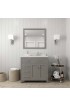 Bathroom Vanities| Virtu USA Caroline Parkway 36-in Cashmere Gray Undermount Single Sink Bathroom Vanity with Dazzle White Quartz Top (Mirror Included) - IQ48440
