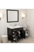 Bathroom Vanities| Virtu USA Caroline Parkway 36-in Espresso Undermount Single Sink Bathroom Vanity with Dazzle White Quartz Top - VB34587