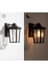 Outdoor Wall Lighting| LNC Halo 1-Light 11-in Black and Seeded Glass Outdoor Wall Light - DZ40179