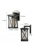 Outdoor Wall Lighting| LNC Pict 1-Light 11-in Sandy Black Clear Glass Square Cage Outdoor Wall Light - VQ86135