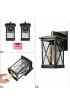 Outdoor Wall Lighting| LNC Pict 1-Light 11-in Sandy Black Clear Glass Square Cage Outdoor Wall Light - VQ86135