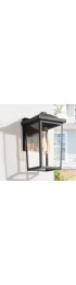 Outdoor Wall Lighting| LNC Pict 1-Light 12-in Sandy Black Clear Glass Square Outdoor Wall Light - CD18322