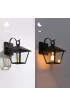 Outdoor Wall Lighting| Uolfin Nero 1-Light 8.66-in Matte Black Seeded Glass Shade Modern/Contemporary Dark Sky Outdoor Wall Light - EO40455