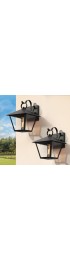 Outdoor Wall Lighting| Uolfin Nero 1-Light 8.66-in Matte Black Seeded Glass Shade Modern/Contemporary Dark Sky Outdoor Wall Light - EO40455