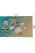 Elegant Placemats Set of 4 for Christmas Thanksgiving Dining Table Washable Woven Linen Placemat Non-Slip Heat Resistant Kitchen Table Mats Easy to Clean Beach Shell Ocean