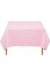 Lann's Linens 70 Square Premium Tablecloth for Wedding Banquet Restaurant Polyester Fabric Table Cloth Pink