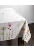 Maison d' Hermine Botanical Fresh 100% Cotton Easter Tablecloth for Kitchen | Dining | Tabletop | Decoration | Parties | Weddings | Spring Summer Rectangle 60 Inch by 120 Inch.
