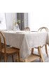 maxmill Flaxy Faux Linen Tablecloth with 2-Tone Slubby Texture Wrinkle Free Anti-Shrink Soft Table Cloth for Kitchen Dining Tabletop for Outdoor and Indoor Use Rectangle 60 x 84 Inch Linen