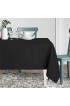 sancua Rectangle Tablecloth 60 x 84 Inch Stain and Wrinkle Resistant Washable Polyester Table Cloth Decorative Fabric Table Cover for Dining Table Buffet Parties and Camping Black