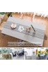 TEWENE Tablecloth Rectangle Table Cloth Cotton Linen Wrinkle Free Anti-Fading Tablecloths Washable Embroidery Table Cover for Kitchen Dinning Party Rectangle Oblong 55''x86'',6-8 Seats Gray