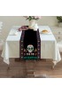 Vohado Sugar Skull Mexican Day of The Dead Table Runner Dia De Los Muertos Linen Kitchen Dining Home Farmhouse Holiday Party Decoration