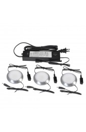 Puck Lights| ecolight Super Bright Puck 3-Pack 2.76-in Plug-in Puck Under Cabinet Lights - DV42765