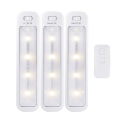 Under Cabinet Lights| Energizer 3-Pack 10-in Battery Light Bar Under Cabinet Lights with Remote - JH54528