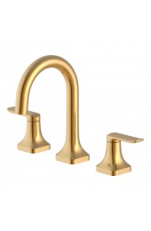 Bathroom Sink Faucets| allen + roth Dunmore Brushed Gold 2-Handle Widespread WaterSense Bathroom Sink Faucet with Drain - KZ09610