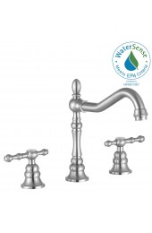 Bathroom Sink Faucets| ANZZI Highland Brushed Nickel 2-Handle 8-in Widespread WaterSense Bathroom Sink Faucet - EX67224