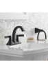 Bathroom Sink Faucets| KOHLER Maxton Matte Black 2-Handle 4-in Centerset WaterSense Bathroom Sink Faucet with Drain - NU69400