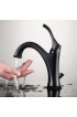 Bathroom Sink Faucets| Kraus Arlo Oil Rubbed Bronze 1-Handle Single Hole WaterSense Bathroom Sink Faucet with Drain with Deck Plate - DG10005