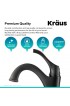 Bathroom Sink Faucets| Kraus Arlo Oil Rubbed Bronze 1-Handle Single Hole WaterSense Bathroom Sink Faucet with Drain with Deck Plate - DG10005