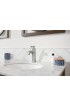 Bathroom Sink Faucets| Moen Halle Spot Resist Brushed Nickel 1-Handle Single Hole WaterSense Bathroom Sink Faucet with Drain with Deck Plate - DK24590