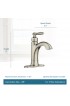 Bathroom Sink Faucets| Moen Halle Spot Resist Brushed Nickel 1-Handle Single Hole WaterSense Bathroom Sink Faucet with Drain with Deck Plate - DK24590