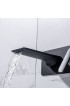 Bathroom Sink Faucets| WELLFOR Wall mount bathroom tub faucet Matte Black 1-Handle Wall-mount Bathroom Sink Faucet - WM14885