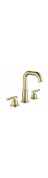 Bathroom Sink Faucets| WELLFOR Widespread bath faucet Brushed Gold 2-handle Widespread Bathroom Sink Faucet - KK02149