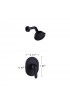 Shower Faucets| WELLFOR Concealed valve showers system Matte Black 1-Handle Shower Faucet with Valve - TH59176