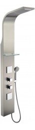Shower Systems| ANZZI Niagara Brushed Steel 2-Spray Shower Panel System - BX84418