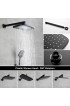 Shower Systems| WELLFOR Concealed Valve Shower System Matte Black Built-In Shower System - TD13139
