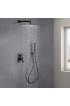 Shower Systems| WELLFOR Concealed Valve Shower System Matte Black Built-In Shower System - UI31679