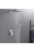 Shower Systems| WELLFOR Concealed Valve Shower System Polished Chrome Built-In Shower System - IL42574
