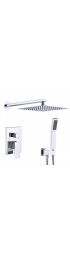 Shower Systems| WELLFOR Concealed Valve Shower System Polished Chrome Built-In Shower System - IL42574